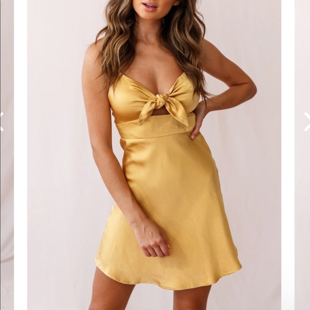 Selfie Leslie Starry Night Satin Mini Dress
